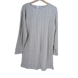CP Shades Flax-Blend Ribbed Knit Tunic Sweater Sz M